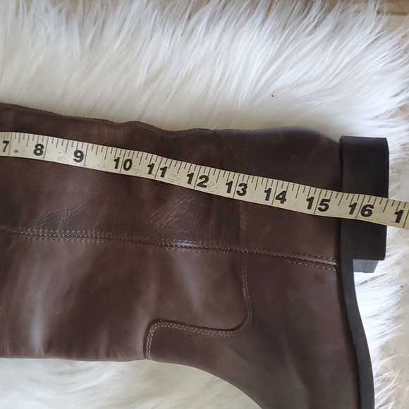 Frye Melissa button 2 pullon brown riding leather boots size 8.5 - Picture 13 of 16